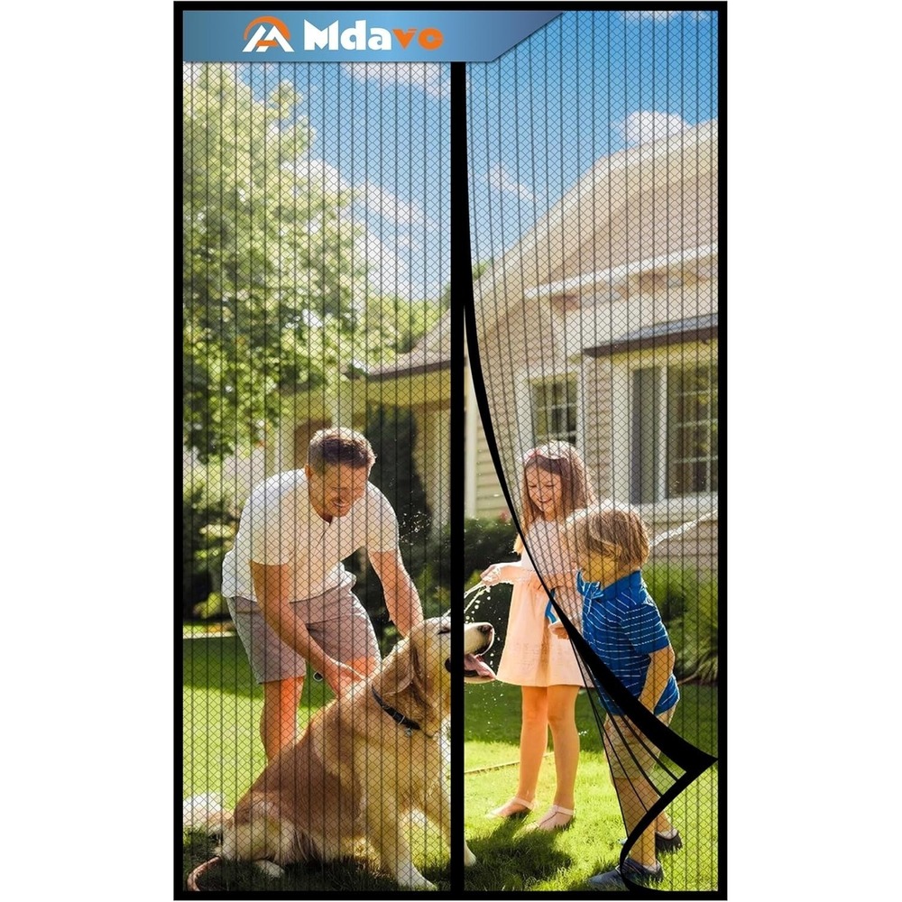 Mesh White Screen with Magnetic Closure Keeps Bugs Out Let Breeze Heavy Duty Pet